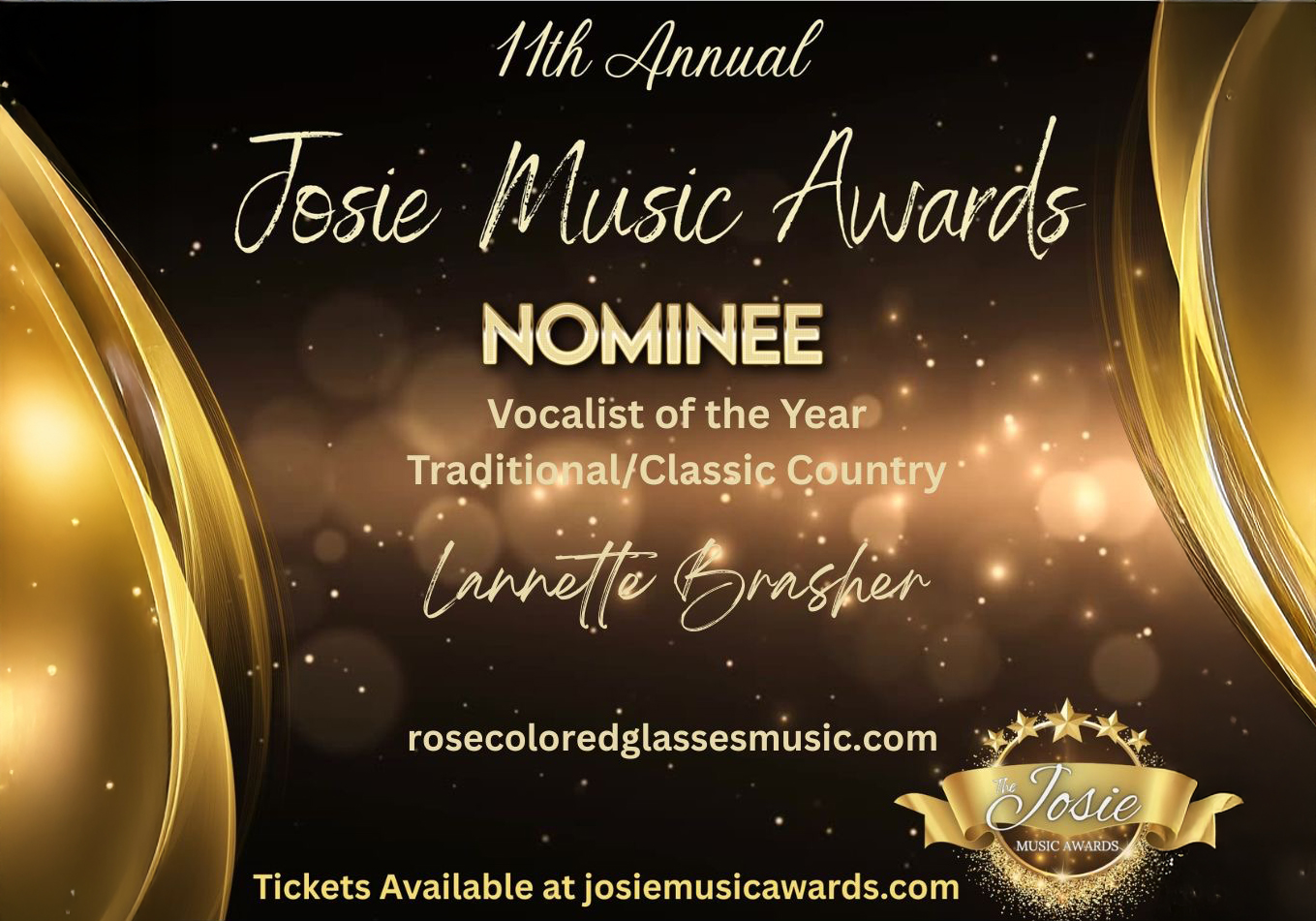 Lannette Brasher nominated for vocalist of the year at the Josie Music Awards